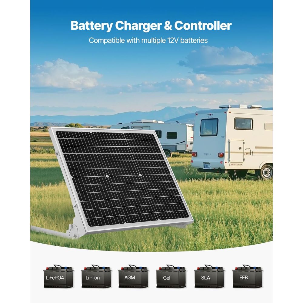 50W 12V Solar Battery Trickle  - Solar Panel 评论和价格