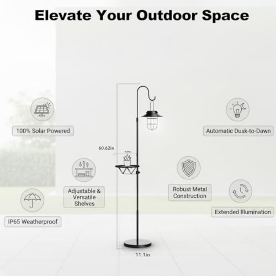Solar Floor Lamp with Table, 6 - Solar Lamp 评论和价格