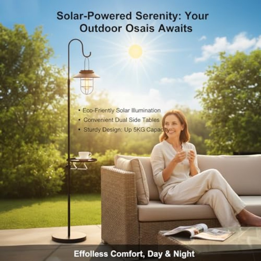 Solar Floor Lamp with Table, 6 - Solar Lamp 评论和价格