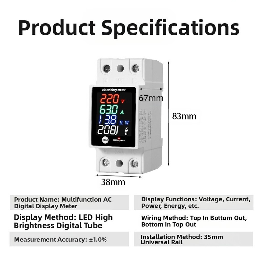 Multi Functional Digital Displ - Energy Monitor Meter 评论和价格