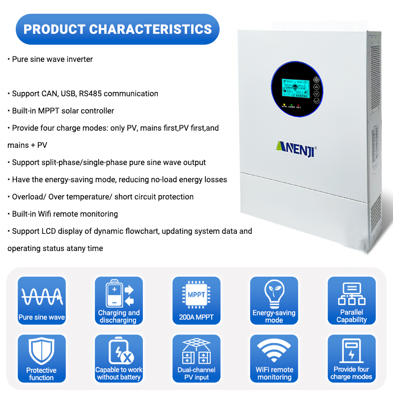 ANENJI Split-phase 120V/240V 1 - Charge Controller Solar 评论和价格