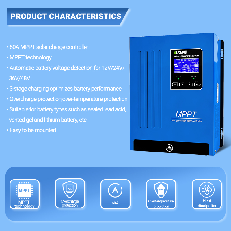 ANENJI MPPT 100A 80A 60A Solar - Charge Controller Solar 评论和价格