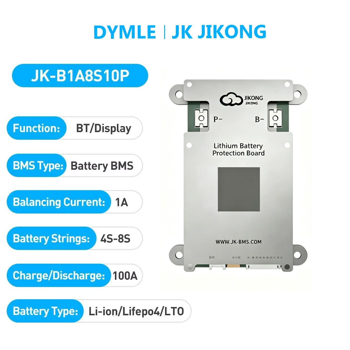 JK JIKONG B1A8S10P Smart Activ - Lithium Battery 12V 评论和价格