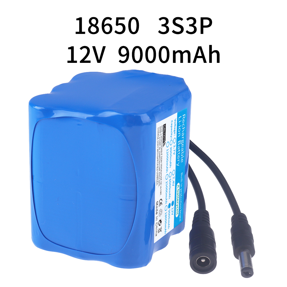12V 9000mAh 3S3P lithium-ion b - Lithium Battery 12V 评论和价格