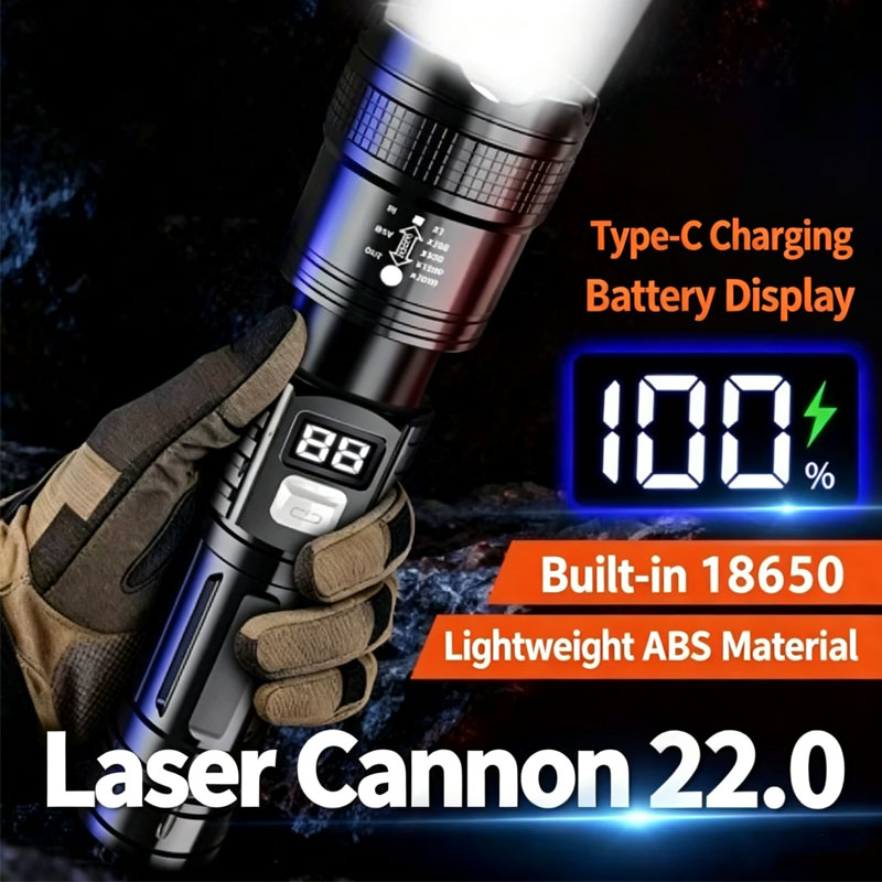 Zoomable Tactical Laser Flashl - Energy Monitor Meter 评论和价格